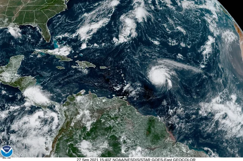 Hurricane Sam became a category four storm over the weekend. 