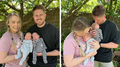 MAFS' Bryce and Melissa bring twins home for Christmas. 