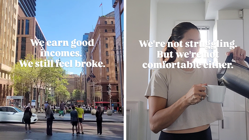 ﻿The mum of three, who goes by K and runs the Instagram account @mylifebackinoz, confessed that despite earning two good incomes she and her partner "feel broke".