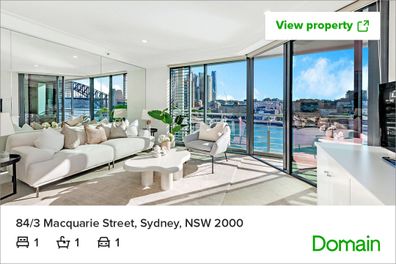 Sydney one bedroom real estate Domain house home Domain harbour views 