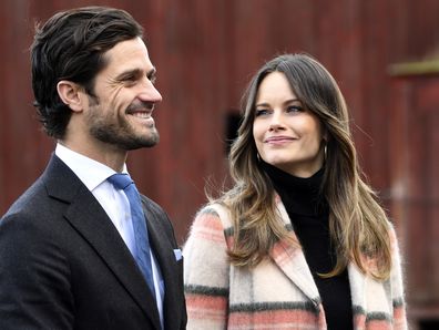 Prince Carl Philip and Princess Sofia of Sweden during a visit at the vineyard Kulinarika in Sunne, Sweden, October 28, 2020. 