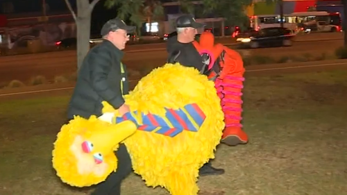 Adelaide's notorious 'Big Bird Bandits' have pleaded guilty to stealing the $160,000 Sesame Street costume. 