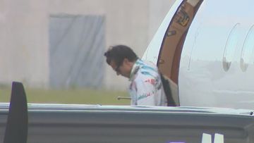 Harry Styles has touched down at Bankstown Airport in Sydney.