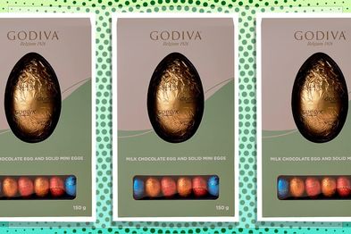 9PR: GODIVA Milk Chocolate Easter Egg & 5 Mini Eggs, 150g