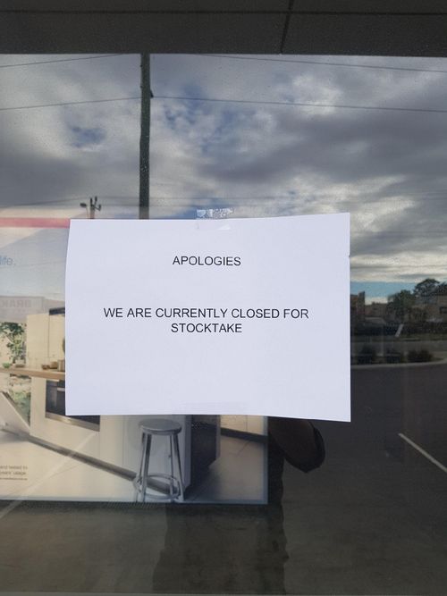 Customers were surprised to find stores closed this morning. (9NEWS)