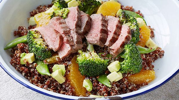 Caitlyn Paterson's grilled lamb and quinoa salad