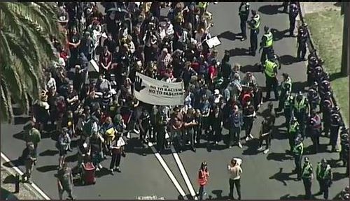 St Kilda Beach Melbourne political protests