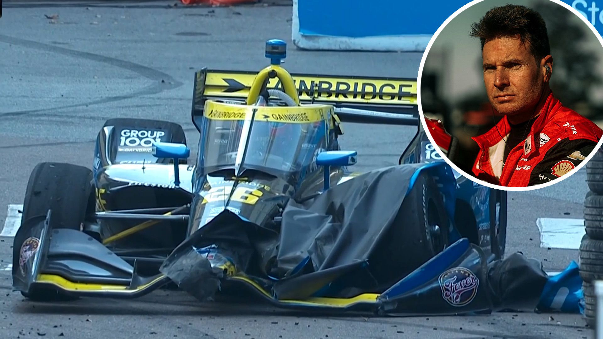 Colton Herta crashed out of the IndyCar season-opener after contact with last year&#x27;s champion Will Power.