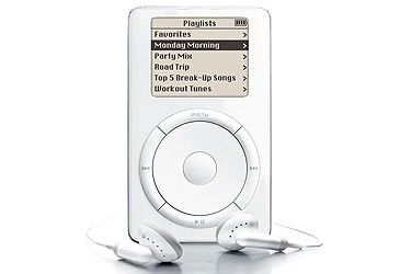 When did Apple launch the first iPod in the now-discontinued range?