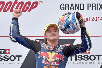Australian Jack Miller was victorious in a close fought Moto3. (AAP)