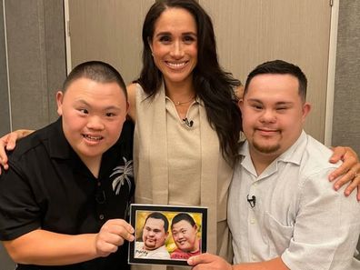 Meghan Markle tastes beer during an appearance on the YouTube program Get Down with Sean and Marley.