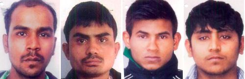 Convicted rapists, from left, Mukesh Singh, Akshay Thakur, Vinay Sharma and Pawan Gupta. (AP).