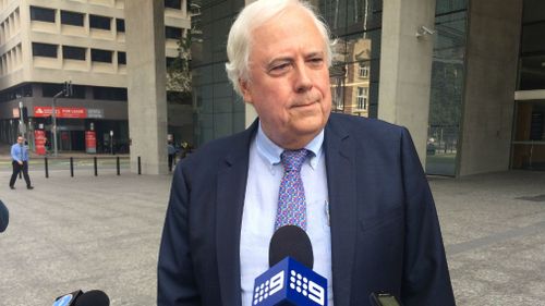 Clive Palmer claims asset freeze is only 'for a political purpose'