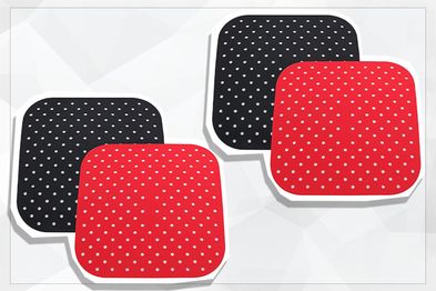 9PR: Reusable Silicone Air Fryer Liners, 8.5 Inch Square, 4 Pack