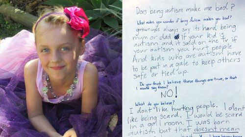 Autistic girl pens heartwarming letter to mother from beneath teacher's desk