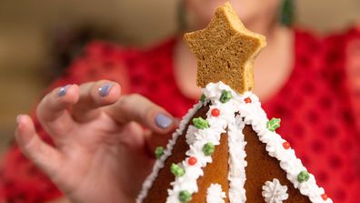 Gingerbread Christmas tree is so tasty.