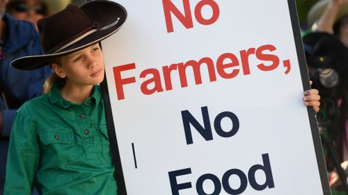 No Farmers, No Food. (AAP)