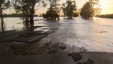 Elmore, north west of Bendigo, at risk of flooding.