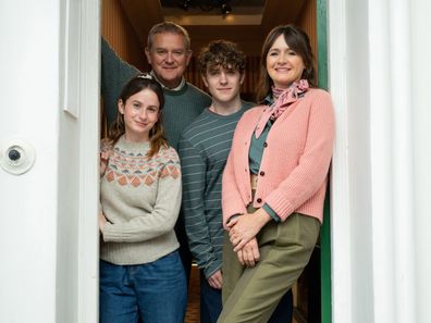 Hugh Bonneville, Emily Mortimer, Madeleine Harris, Samuel Joslin 