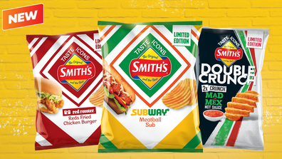 Smiths has partnered with Subway, Red Rooster and Mad Mex to release a limited edition crisp line.