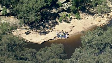 The remote location of the swimming hole meant emergency crew were winched from a helicopter to treat the child.