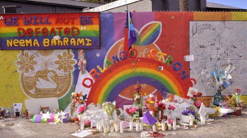 The shooting sparked an outpouring of grief and support within the Orlando community. Picture: AAP.