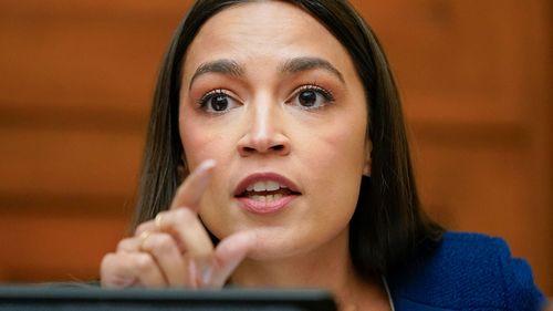 Alexandria Ocasio-Cortez was specifically threatened in the protester's video.