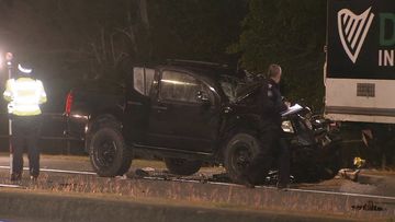 A﻿ teenage boy has died and another has survived after a ute crashed into a parked truck in Gold Coast.