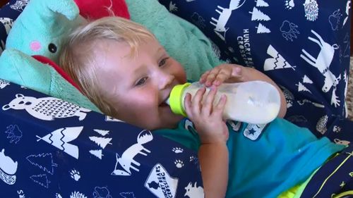 Toddler Tyler is participating in the trial. (9NEWS)