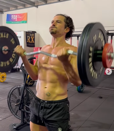 Orlando Bloom busts a sweat at Far North Queensland gym.