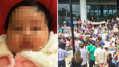 Vigil continues for Baby Asha outside Brisbane hospital
