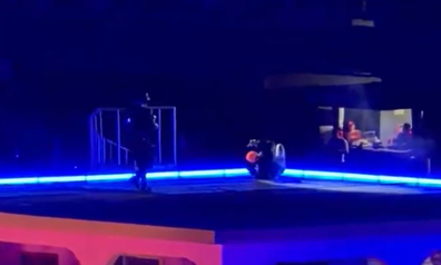 Bad Bunny falls mid performance in Mexico