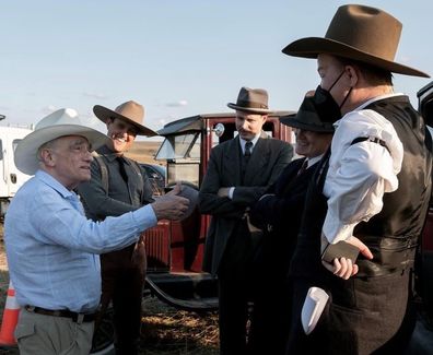 Samuel French with Martin Scorsese on the set of Killers of the Flower Moon