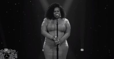 Amber Riley performs Naya Rivera tribute.