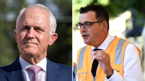 Mr Turnbull said he is confident Victorian Premier Daniel Andrews will join a partnership with the Federal government to see the rail line built. Picture: AAP.