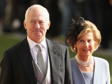 Prince Hans-Adam II of Liechtenstein and Princess Marie-Aglae of Liechtenstein during the wedding ceremony of Prince Guillaume Of Luxembourg and Stephanie de Lannoy at the Cathedral of our Lady of Luxembourg on October 20, 2012.