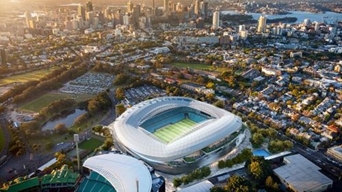 A mock up of Allianz Stadium's new design.