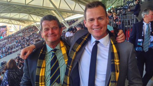 'The tide is turning': 9NEWS reporter Tom Steinfort and his dad.
