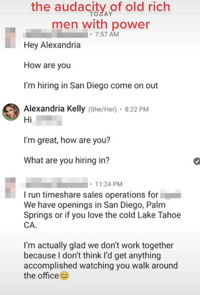 TikToker exposes exec who used LinkedIn job offer to hit on her