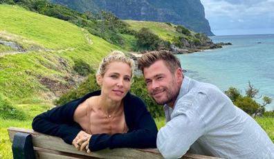 Chris Hemsworth and wife Elsa Pataky visited Lord Howe earlier this month with their family and friends.