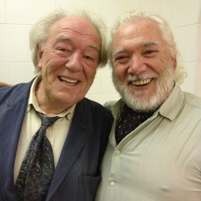 Frank Grimes, right, pictured with Irish-born actor Michael Gambon.