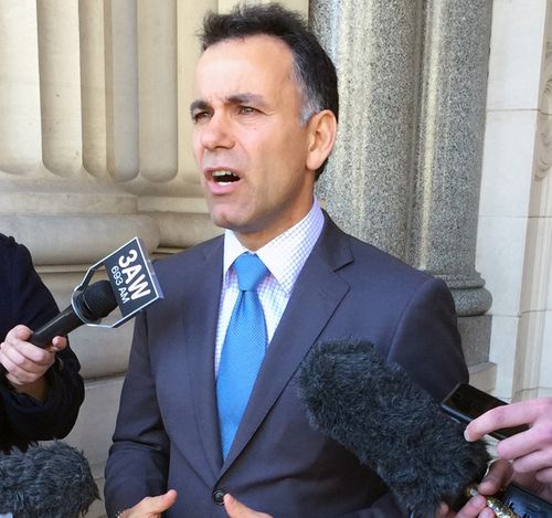 Victorian shadow-attorney general John Pesutto speaks to the media outside Parliament House, Melbourne, Thursday, July 2, 2015