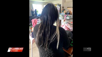 Grandmother Kerryn Henry was forced to cut most of the extensions off her head after a week of hell - because the hairdresser who put them in claimed she did nothing wrong.