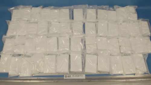 Cocaine seized by Australian Federal Police.