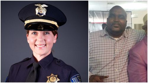 Officer Betty Shelby (left) has been charged over the death of Terence Crutcher. (AAP)