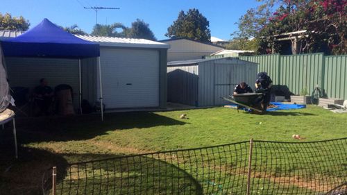 A file photo from 2016 showing police searching for the body of Patricia Riggs.