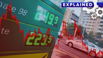 Petrol prices vs Australian dollar exchange rate.