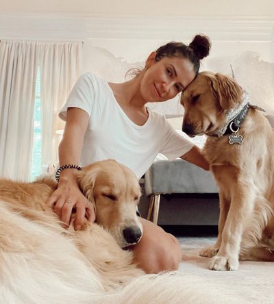 Kaitlyn Bristowe with her and Jason Tartick's dogs Ramen and Pinot