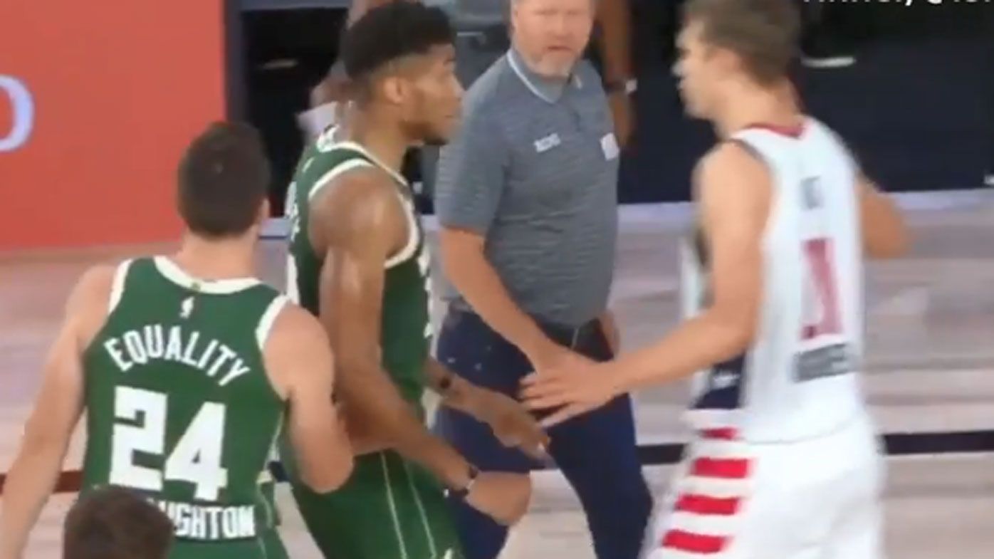 Reigning NBA MVP Giannis Antetokounmpo ejected for headbutt