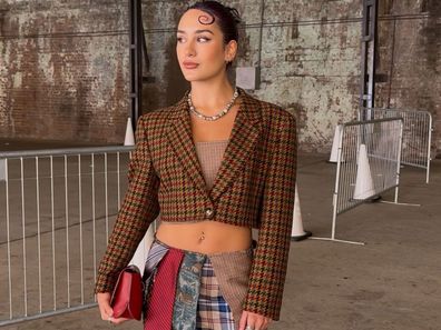 Alyssa Harper in an incredible outfit at AFW